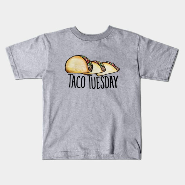 Taco Tuesday Kids T-Shirt by bubbsnugg